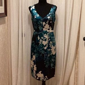 Satin Tahari Dress. NWT.